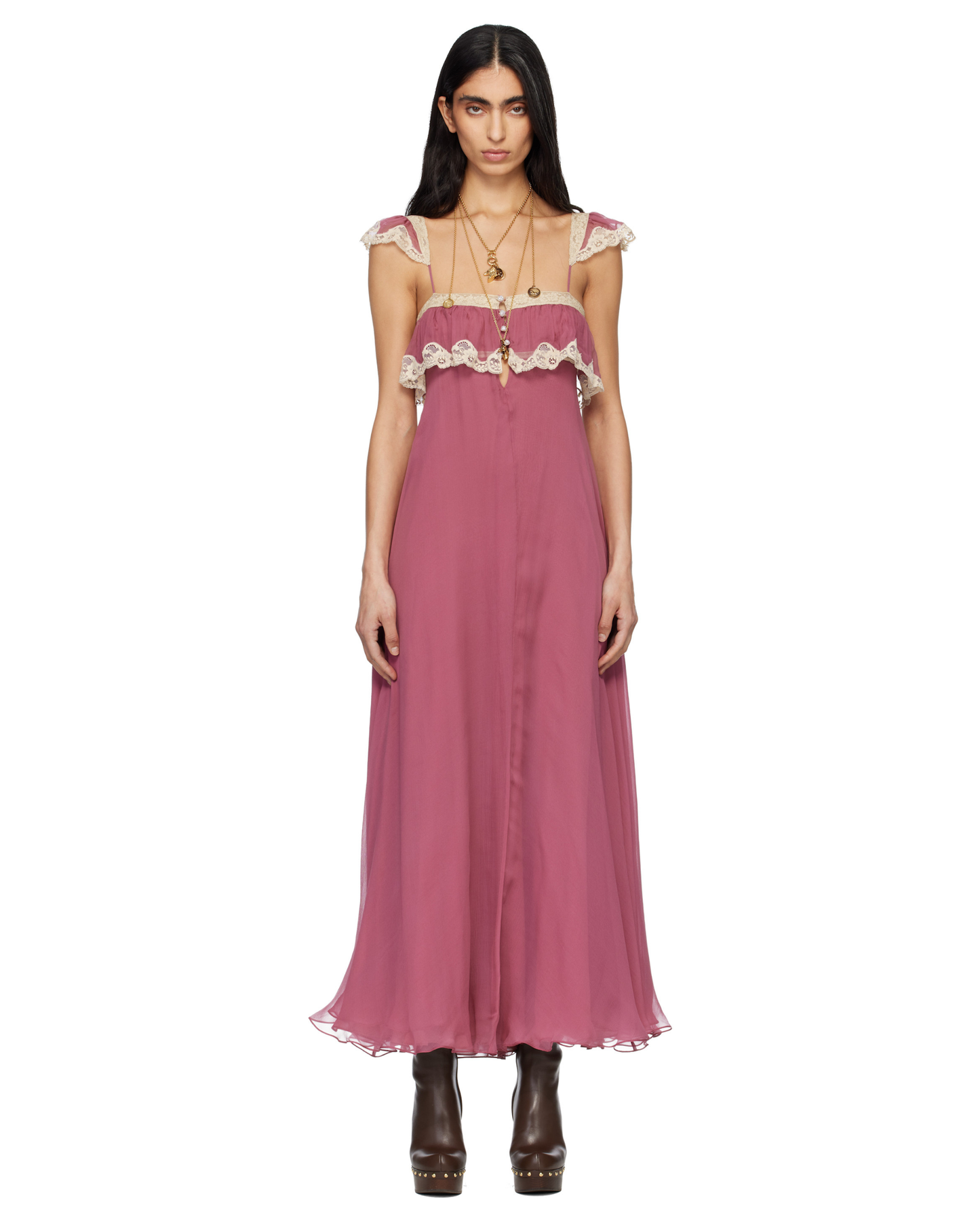 Flowy Lace Maxi Dress